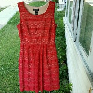Enfocus studio red lace dress sleeveless size 6